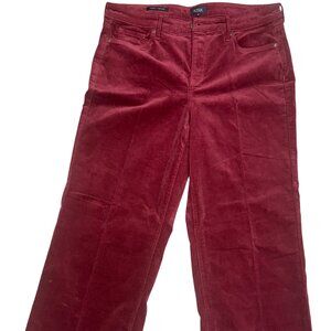 NYDJ Sienna Red Corduroy Teresa Wide Leg Size 14